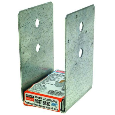 SIMPSON ABU-46Z HEAVY DUTY 4X6 ADJUSTABLE POST BASE (12-GA) Z-MAX (10/CTN) - Arlington Coal & Lumber