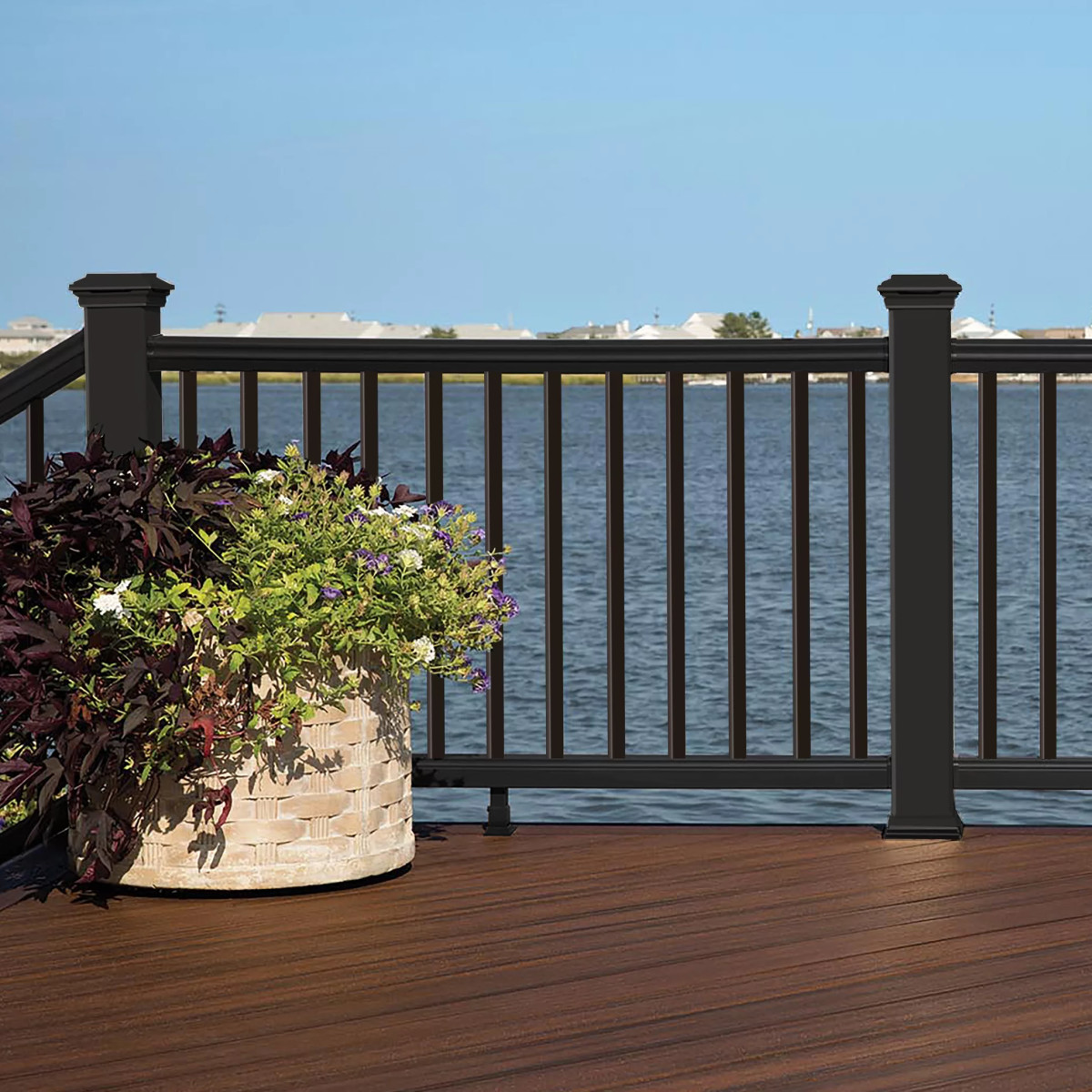 Main 6 - 6-ft Transcend® Crown Top Rail - Charcoal Black Full Span - Arlington Coal & Lumber