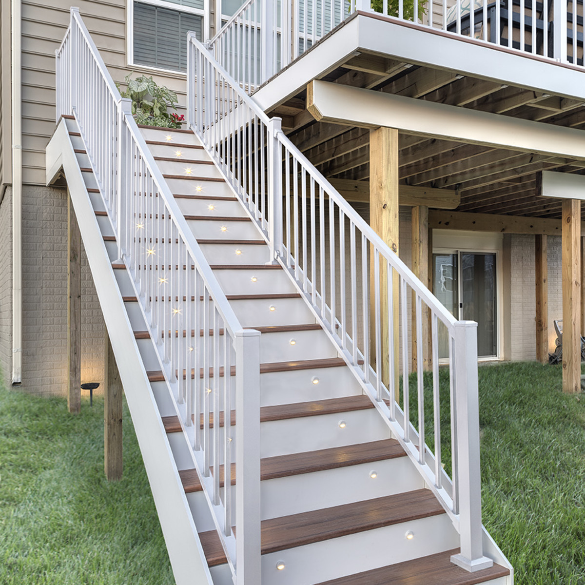 Main 4 - 72-in x 36-in Signature Rail Kit with Square Balusters-Stair-Classic White - Arlington Coal & Lumber