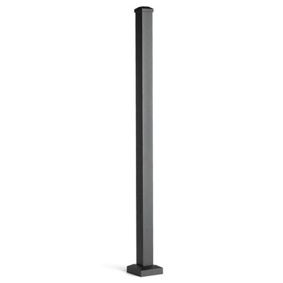 Main 5 - 2.5-in x 2.5-in x 37-in Signature Post with Cap and Skirt-Horizontal-Charcoal Black - Arlington Coal & Lumber