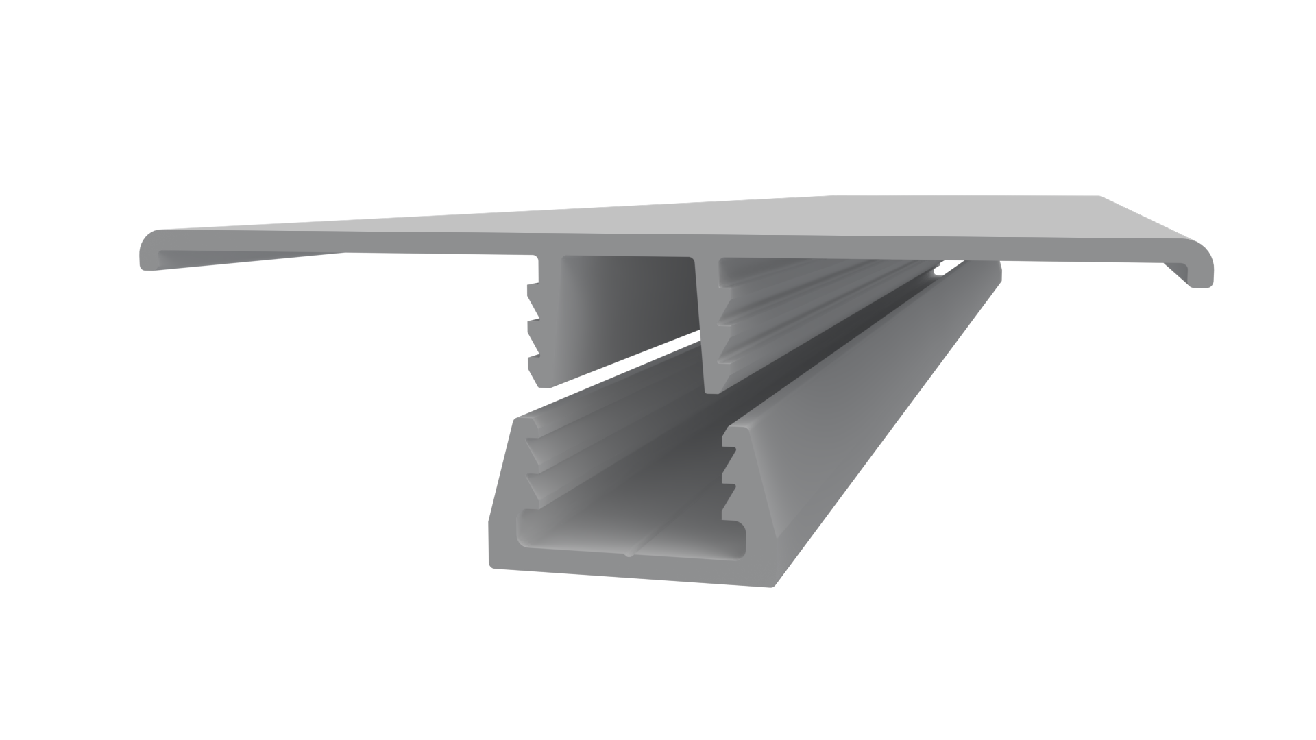 Main 1 - 10’ x 3 ½” x ½” Trusscore Grey PVC H-Channel Snap-In Trim - Arlington Coal & Lumber