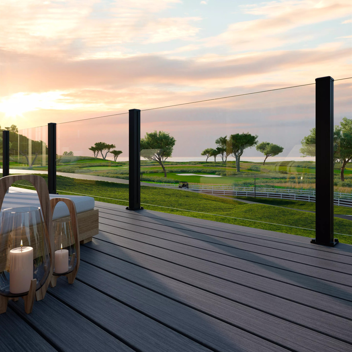 Main 3 - Frameless Glass Infill Kit - Horizontal (One Size) - Arlington Coal & Lumber