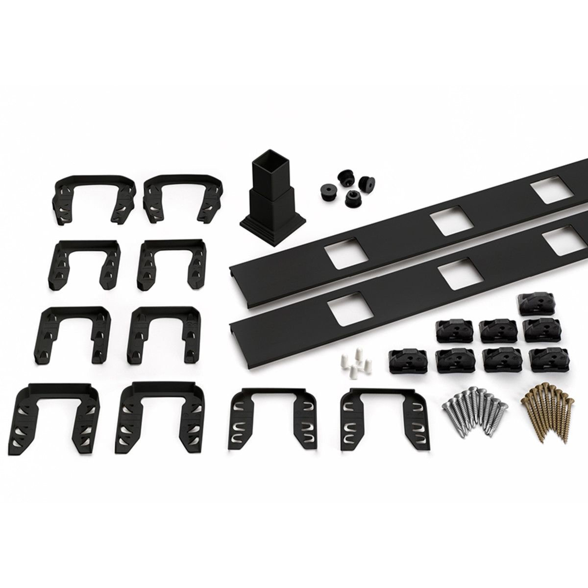 Main 7 - 6-ft Transcend Accessory Infill Kit for Square Composite Balusters - Stair - Charcoal Black Full Span - Arlington Coal & Lumber