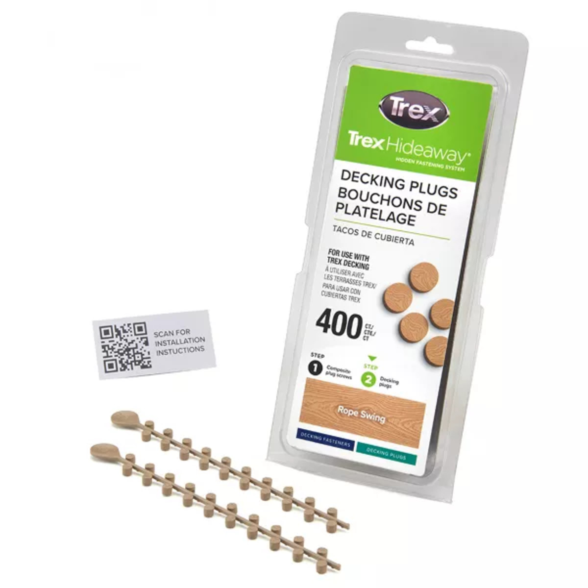 Main 2 - Trex® Decking Plugs Rope Swing - 400 count/pack - Arlington Coal & Lumber