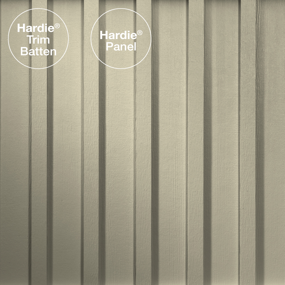 Main 1 - HARDIE TRIM HZ5 0.75 IN. X 2.5 IN. X 12 FT. STATEMENT COLLECTION NAVAJO BEIGE FIBER CEMENT RUSTIC GRAIN BATTEN TRIM BOARD - Arlington Coal & Lumber