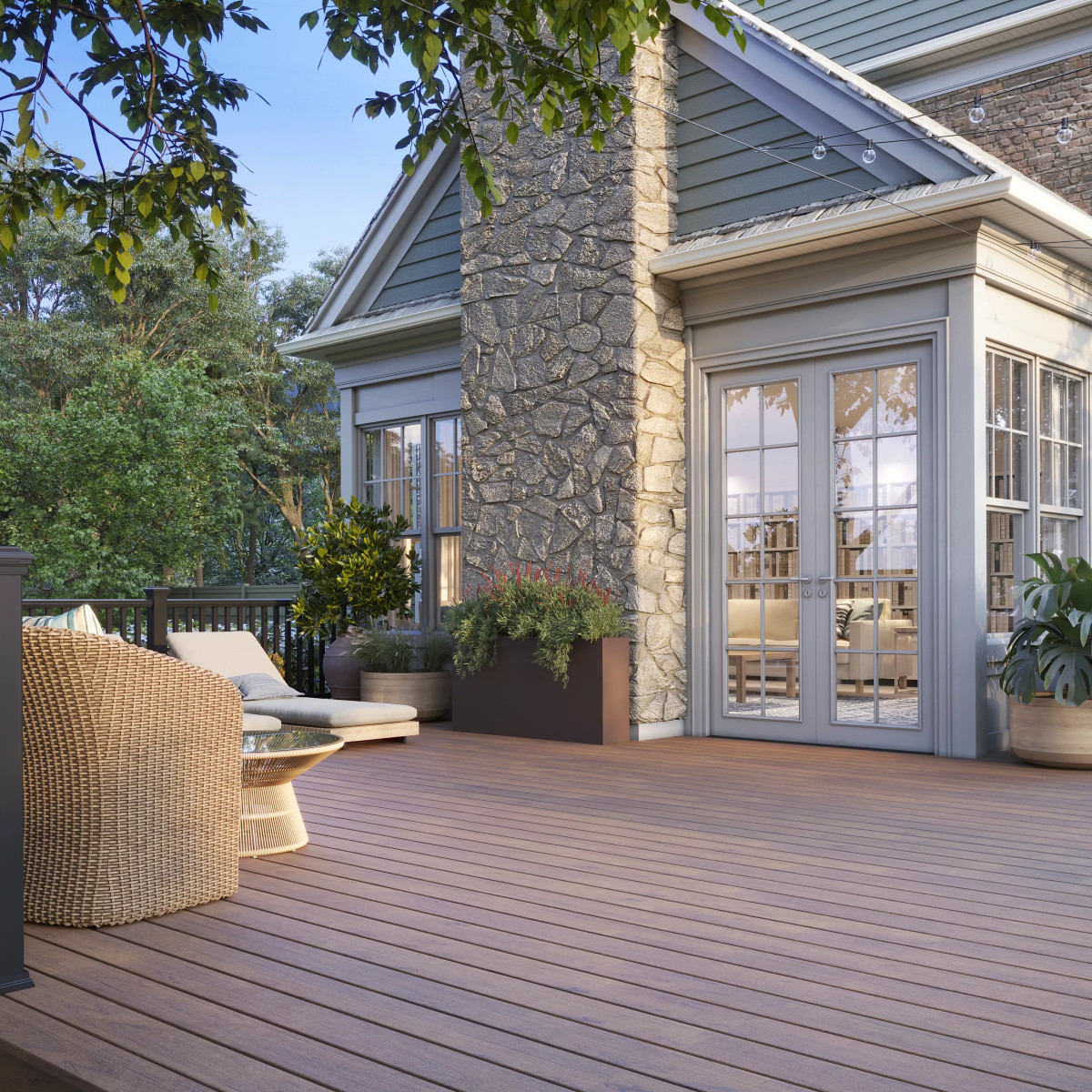 Main 4 - 8-ft x 42-in Transcend Horizontal Rail Kit with Composite Balusters - Charcoal Black Full Span - Arlington Coal & Lumber