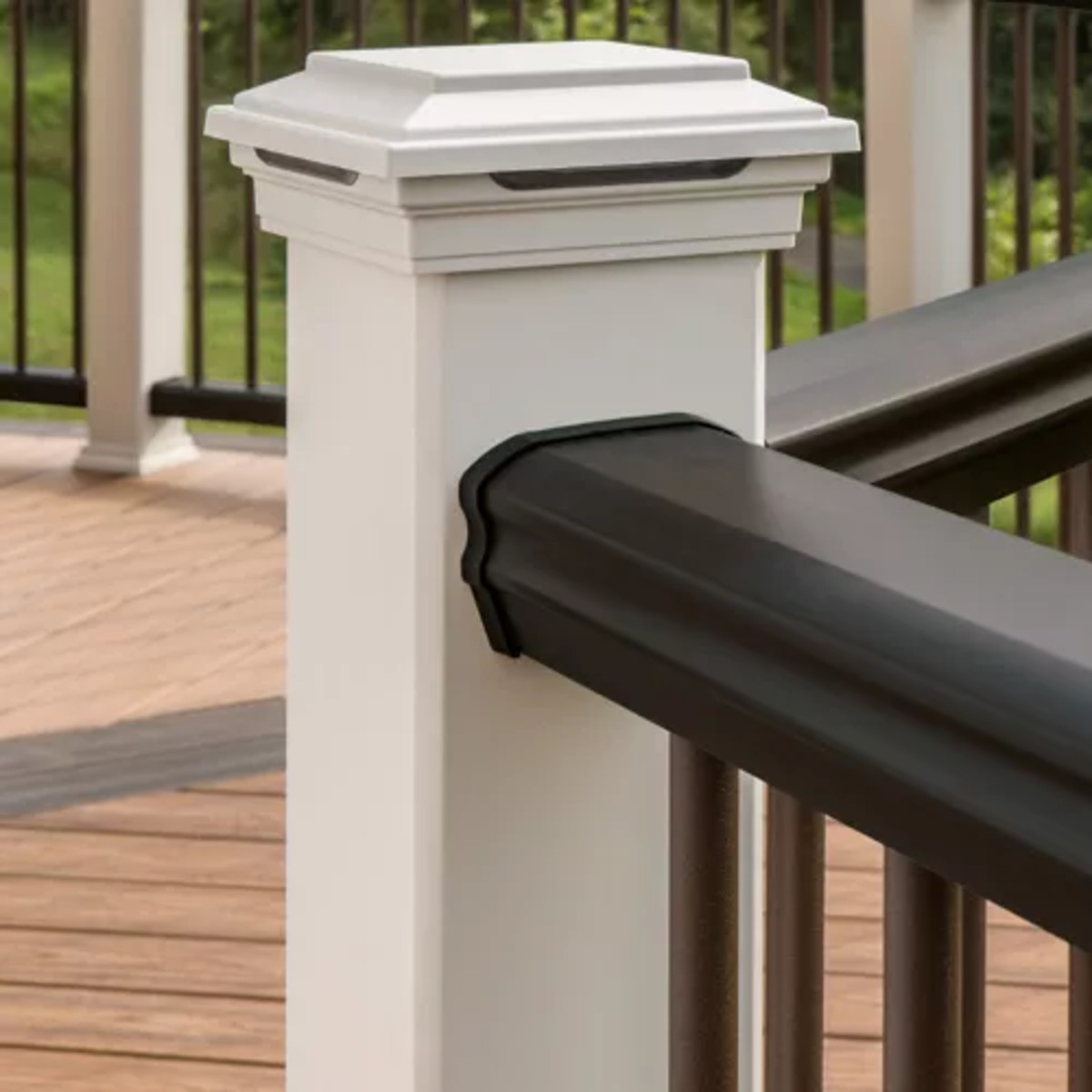 Main 3 - 6-ft x 36-in Transcend Horizontal Rail Kit with Round Aluminum Balusters - Charcoal Black Full Span - Arlington Coal & Lumber
