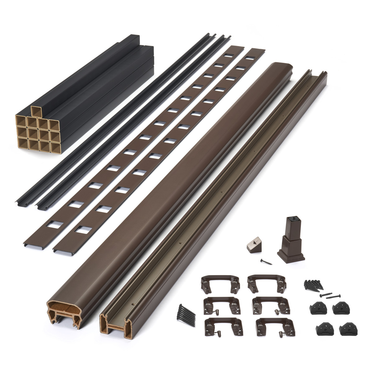 Main 7 - 8-ft x 36-in Transcend Horizontal Rail Kit with Composite Balusters - Vintage Lantern Full Span - Arlington Coal & Lumber