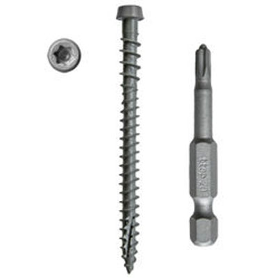 Main 3 - TRAPEASE-3 PEBBLE GRAY TREX SELECT SCREWS (1050 COUNT) #9 X 2-1/2" TORX® TTAP® DRIVE - Arlington Coal & Lumber