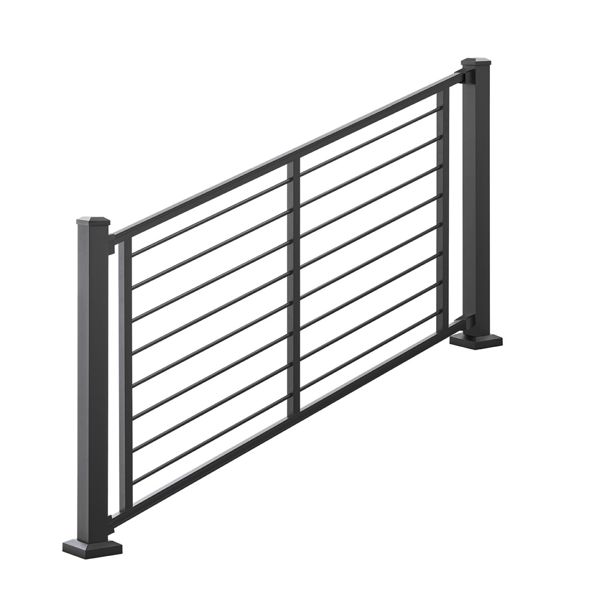 Main 1 - 72-in x 42-in Signature Charcoal Black Frame and Black Rod Railing-Stair - Arlington Coal & Lumber