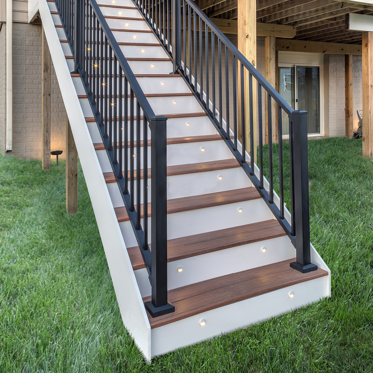 Main 4 - 72-in x 42-in Signature Rail Kit with Square Balusters-Stair-Charcoal Black - Arlington Coal & Lumber