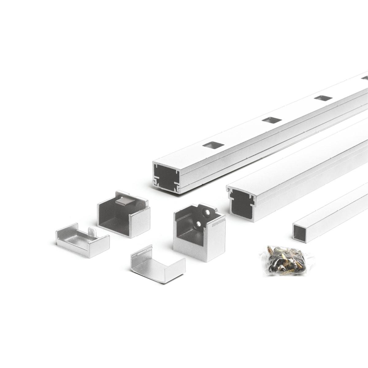 Main 2 - 72-in x 36-in Signature Rail Kit with Square Balusters-Horizontal-Classic White - Arlington Coal & Lumber