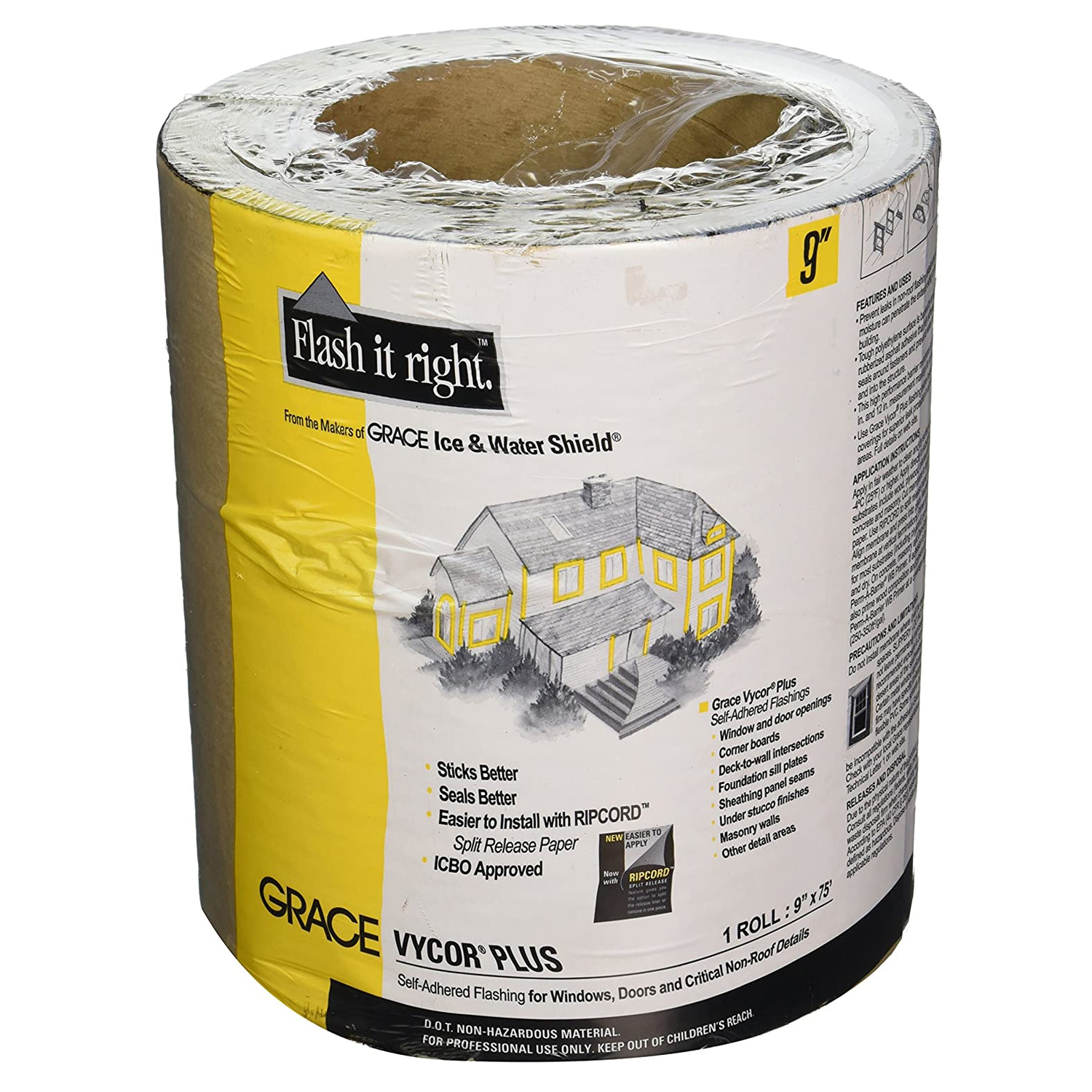 Main 2 - GRACE 9" X 75 FT VYCOR PLUS SELF ADHERED FLASHING (6/BX) - Arlington Coal & Lumber