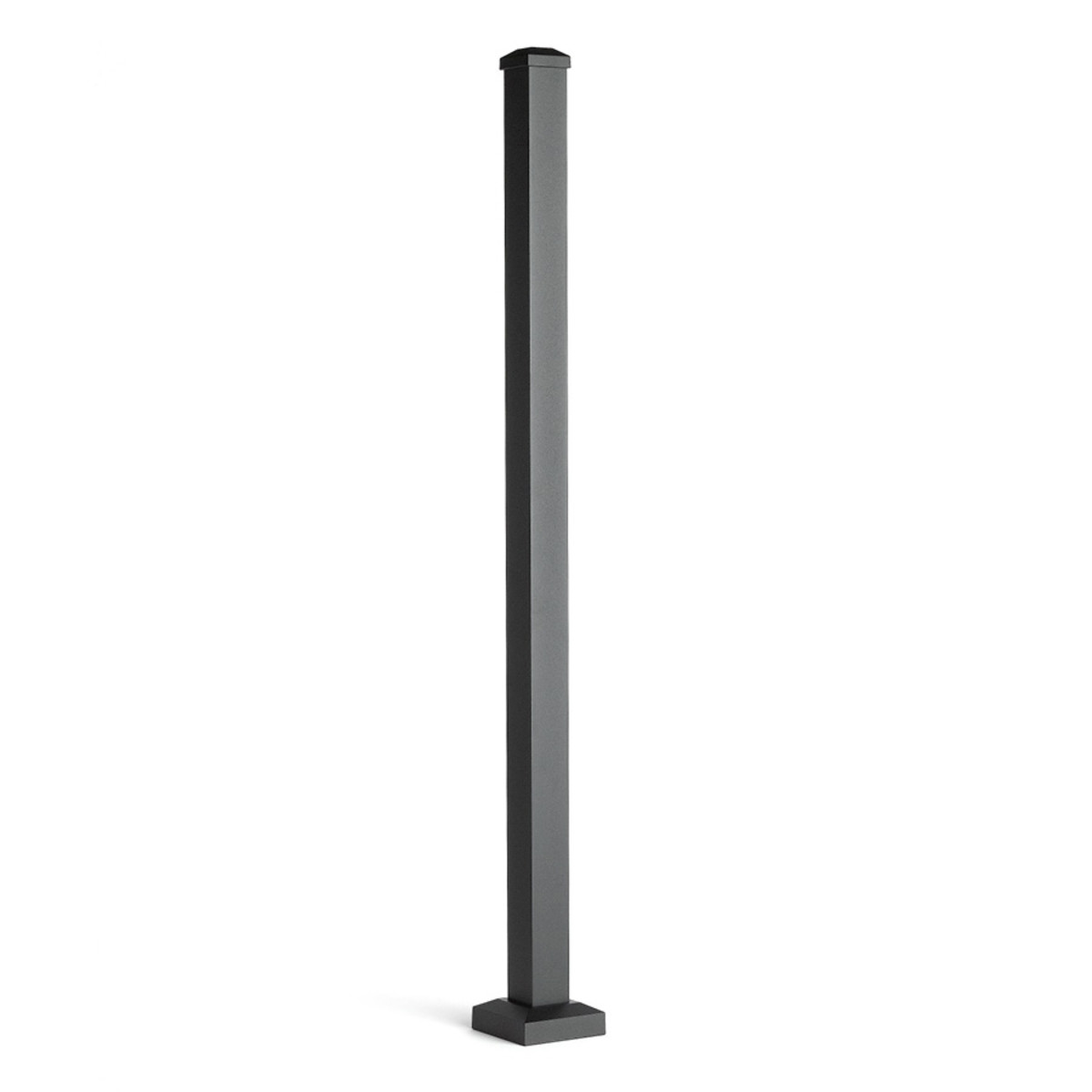 Main 2 - 2.5-in x 2.5-in x 37-in Signature Post with Cap and Skirt-Horizontal-Charcoal Black - Arlington Coal & Lumber