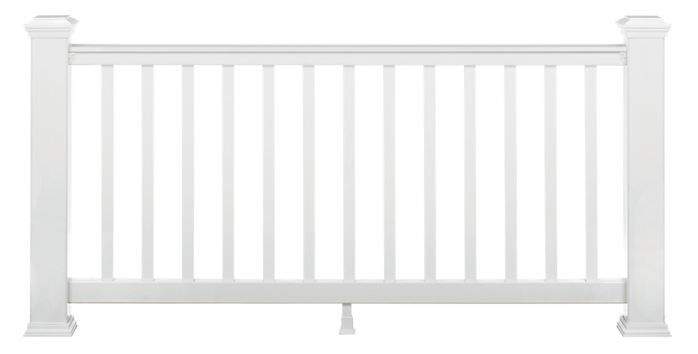 Main 8 - 6-ft x 36-in Select Horizontal T-Rail Kit with Square Composites Balusters - Classic White - Arlington Coal & Lumber