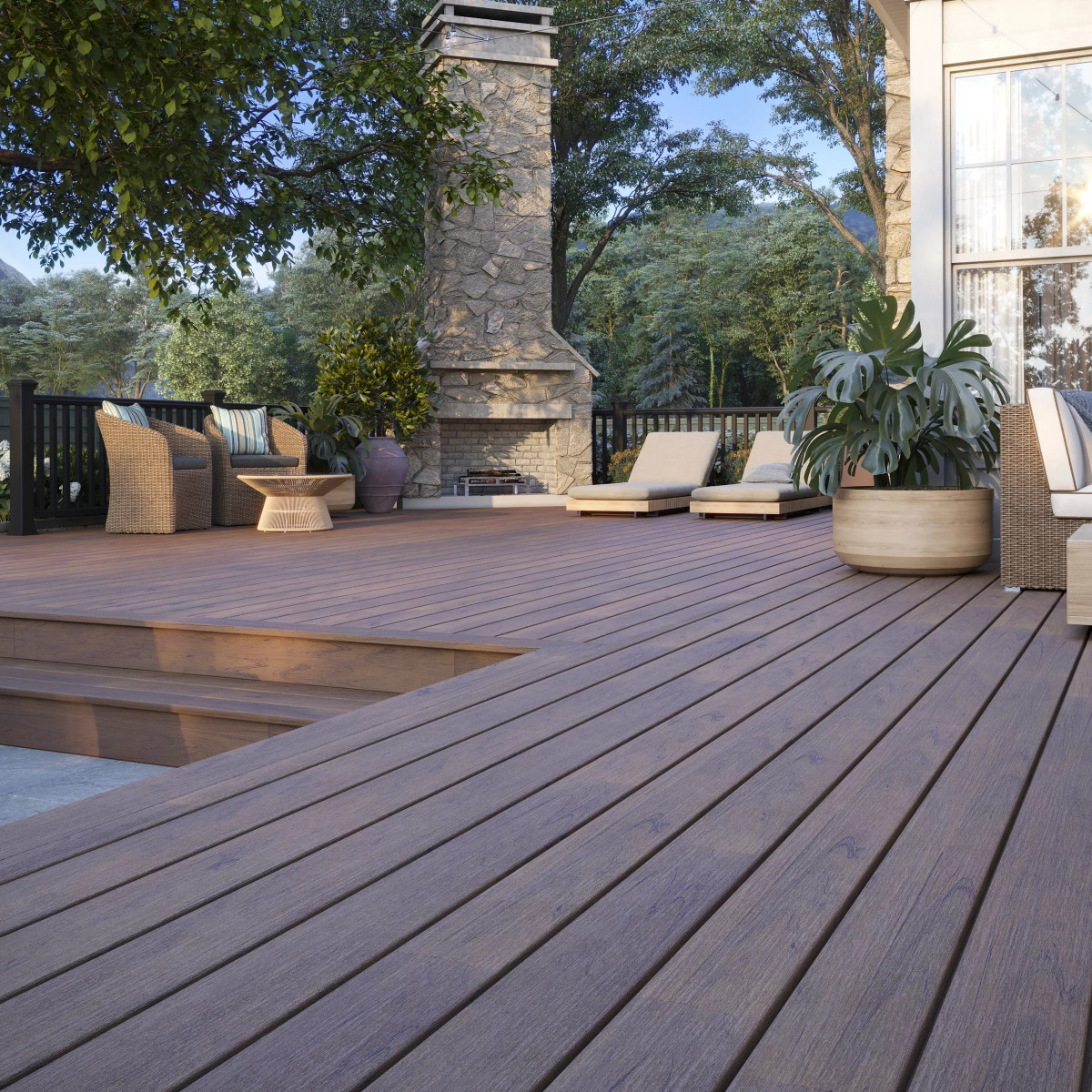 Main 10 - 6-ft x 36-in Transcend Horizontal Rail Kit with Composite Balusters - Charcoal Black Full Span - Arlington Coal & Lumber