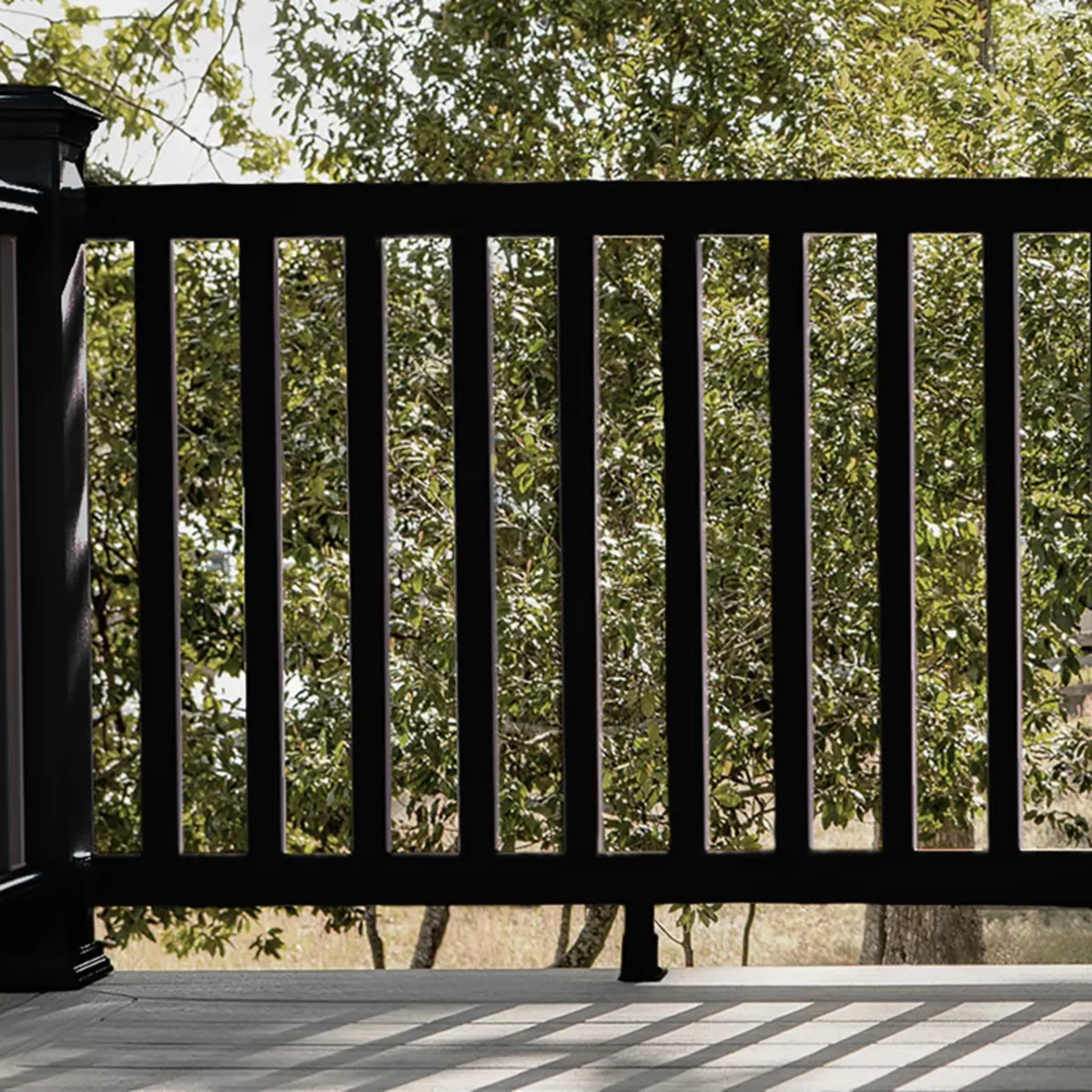 Main 5 - 8-ft Transcend Accessory Infill Kit for Square Composite Balusters - Horizontal - Black Full Span - Arlington Coal & Lumber
