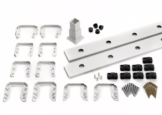 Main 7 - 8-ft Transcend Accessory Infill Kit for Round Aluminum Balusters-Stair-Classic White - Arlington Coal & Lumber