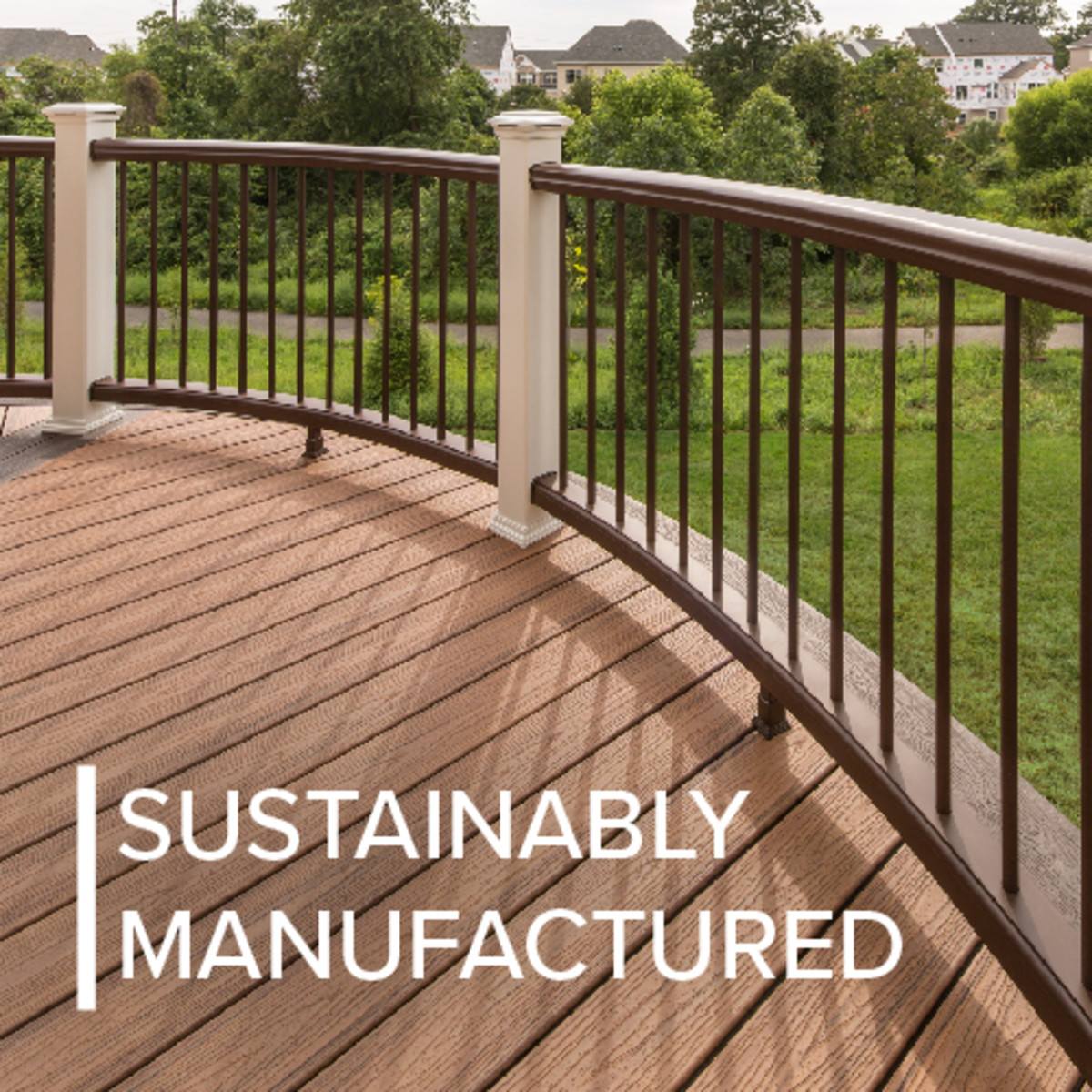 Main 23 - 6-ft x 36-in Transcend Horizontal Rail Kit with Composite Balusters - Charcoal Black Full Span - Arlington Coal & Lumber