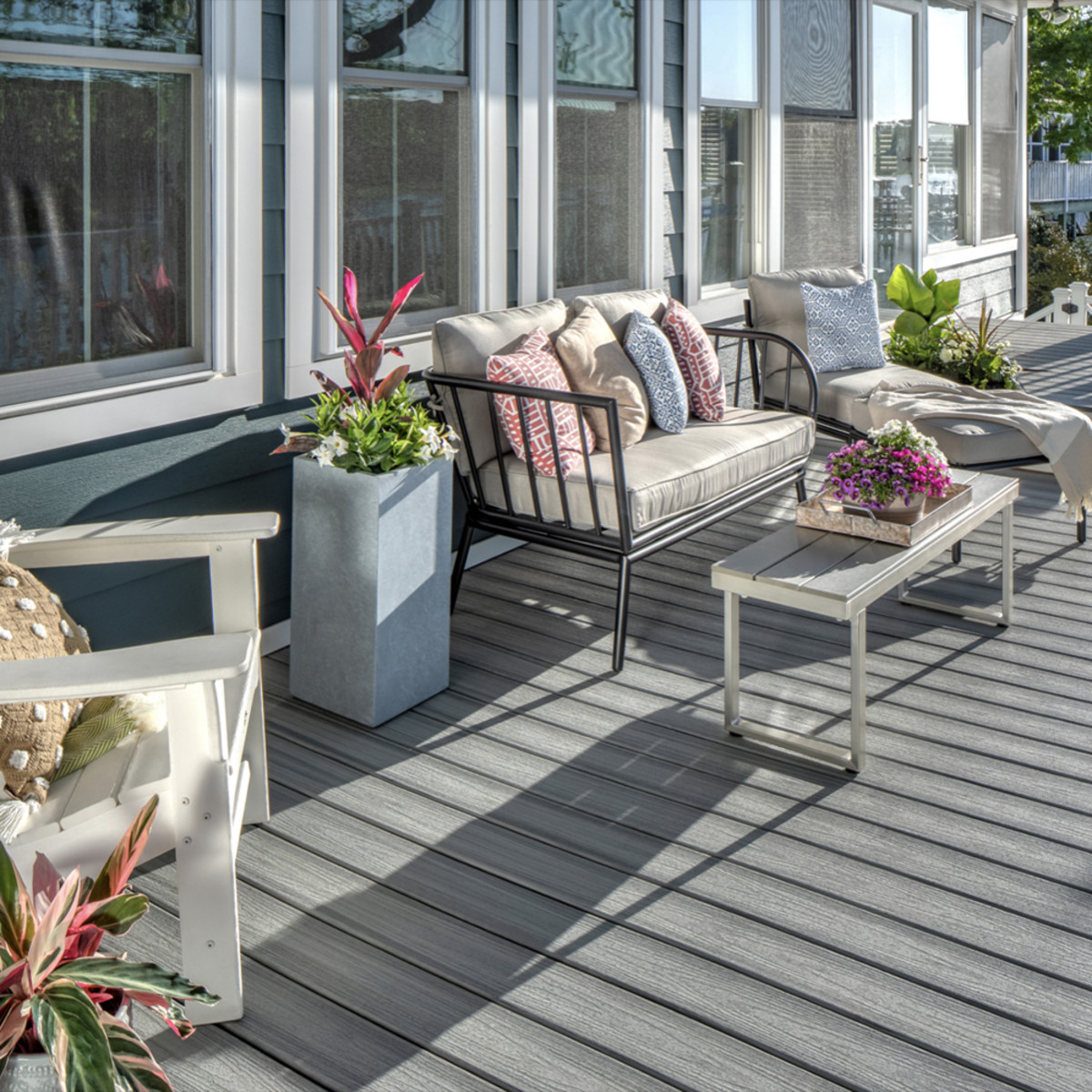 Main 10 - 12 FT TREX ENHANCED NATURALS DECK BOARDS FOGGY WHARF - Arlington Coal & Lumber