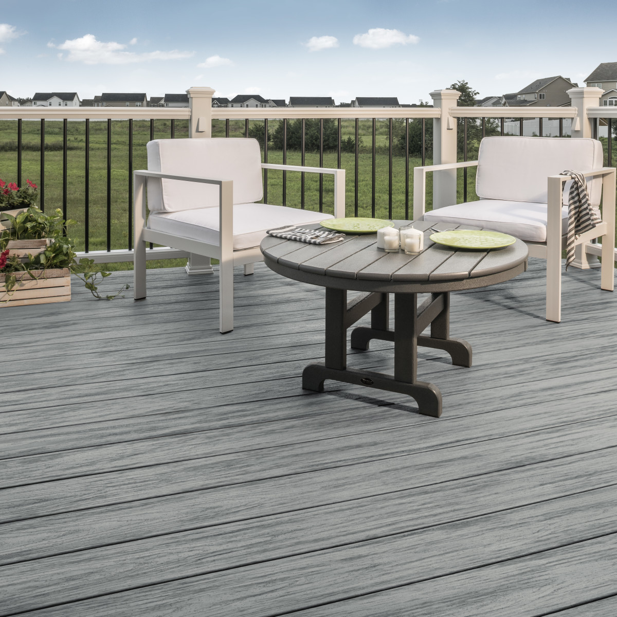 Main 17 - 20 FT TREX ENHANCED NATURALS DECK BOARDS FOGGY WHARF - Arlington Coal & Lumber
