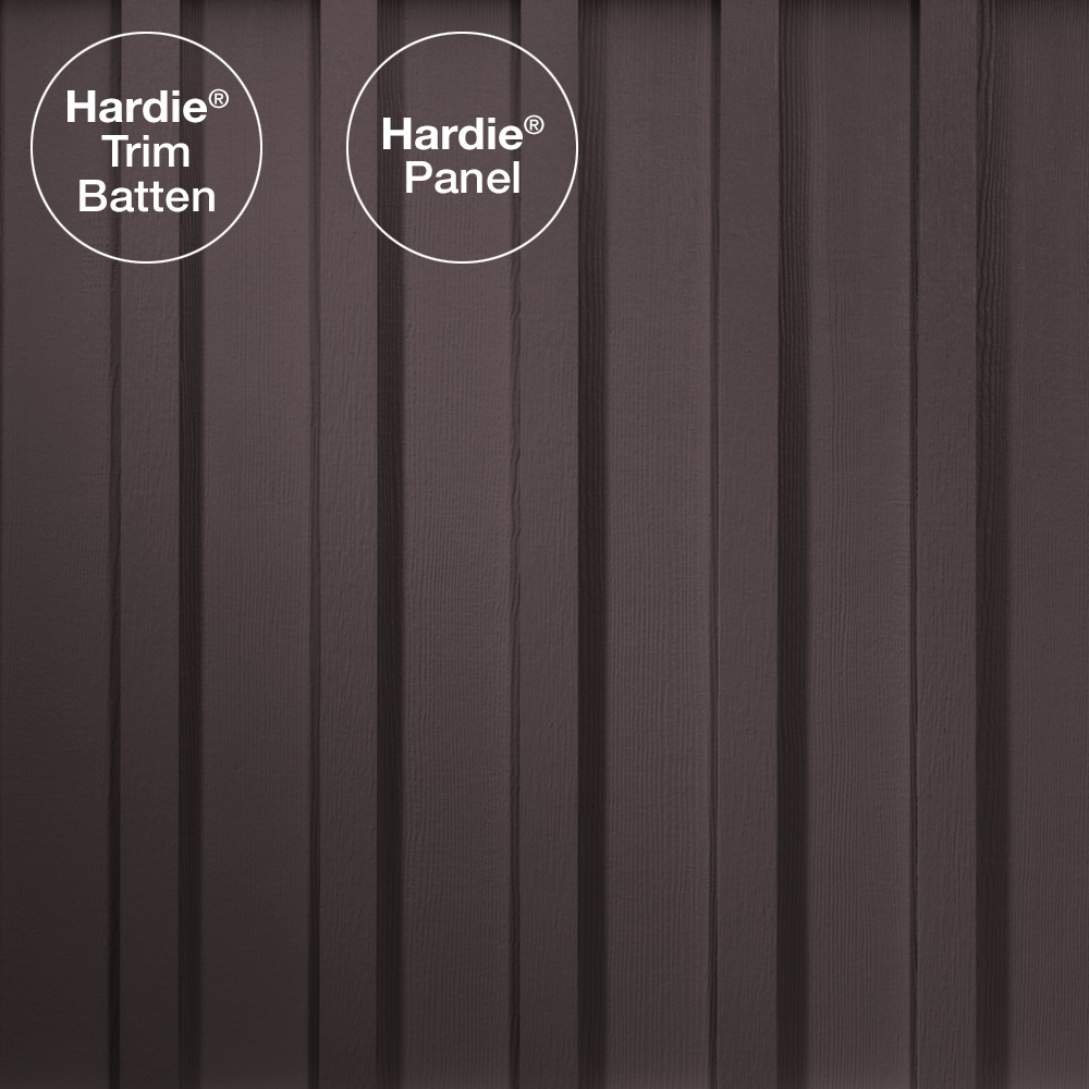 HARDIE PANEL HZ5 48 IN. X 120 IN. STATEMENT COLLECTION RICH ESPRESSO CEDARMILL FIBER CEMENT PANEL SIDING - Arlington Coal & Lumber