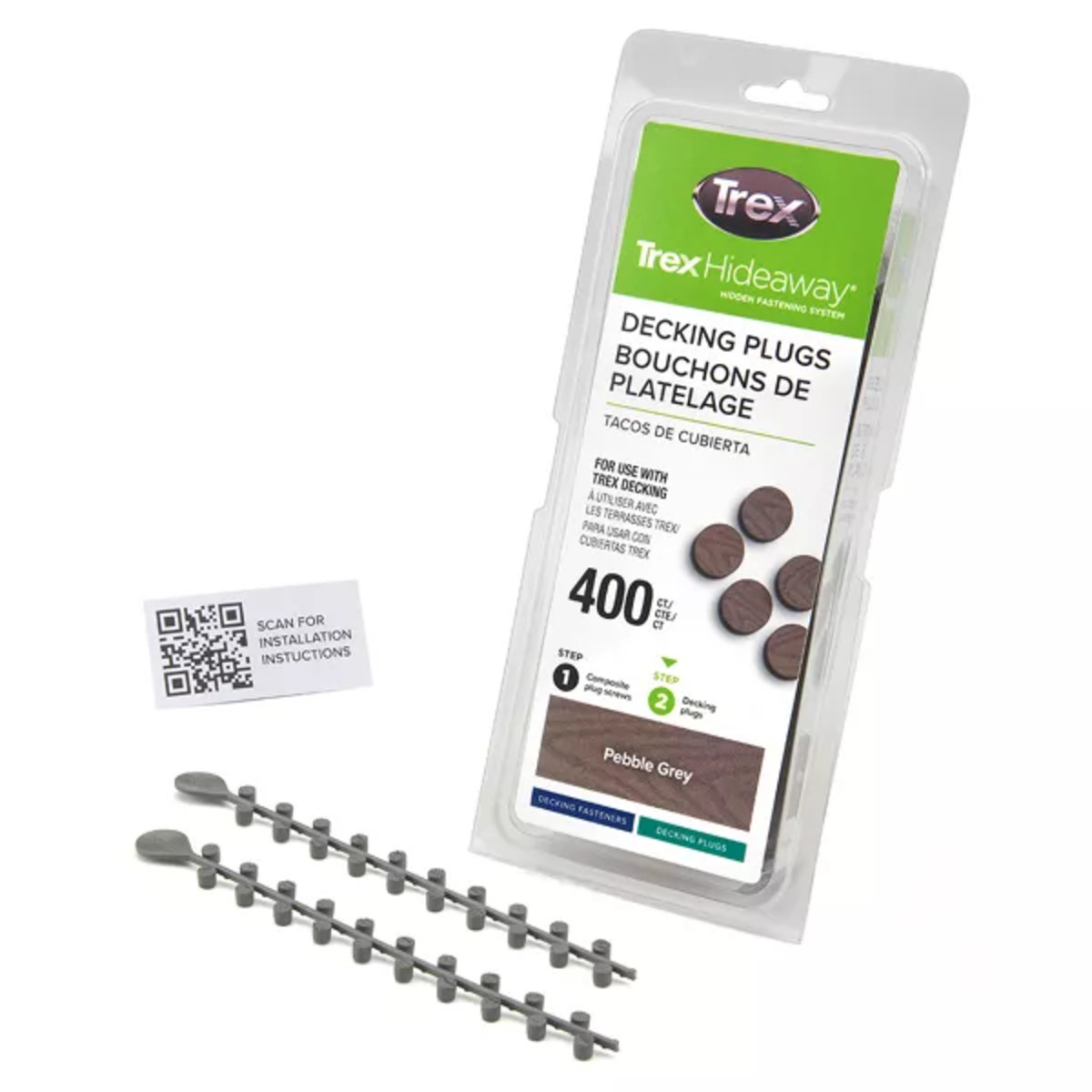 Main 4 - Trex® Decking Plugs Pebble Grey - 400 count/pack - Arlington Coal & Lumber