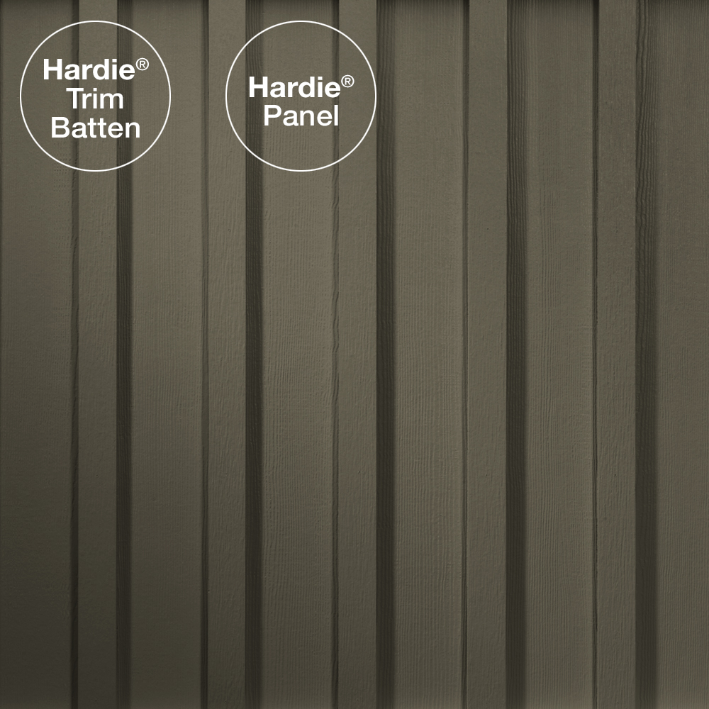 Main 1 - HARDIE TRIM HZ5 0.75 IN. X 2.5 IN. X 12 FT. STATEMENT COLLECTION TIMBER BARK FIBER CEMENT RUSTIC GRAIN BATTEN TRIM BOARD - Arlington Coal & Lumber